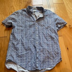 J. Crew Blue and White Casual Button Down Shirt